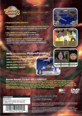 Monster Rancher 3 box cover back